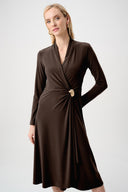 Joseph Ribkoff Melange Silky Knit Wrap Dress Style 263211