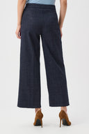 Joseph Ribkoff Lurex Boucle Wide-Leg Pull-On Pants Style 263215