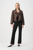 Joseph Ribkoff Jacquard Memory Asymmetrical Jacket Style 263222