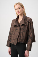 Joseph Ribkoff Jacquard Memory Asymmetrical Jacket Style 263222