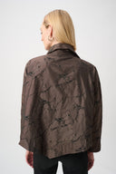 Joseph Ribkoff Jacquard Memory Asymmetrical Jacket Style 263222