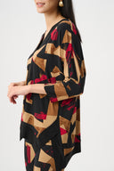 Joseph Ribkoff Silky Knit Abstract Print Boxy Tunic Style 263224