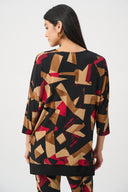 Joseph Ribkoff Silky Knit Abstract Print Boxy Tunic Style 263224
