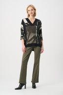 Joseph Ribkoff Silky Knit Abstract Print Boxy Tunic Style 263224