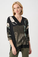 Joseph Ribkoff Silky Knit Abstract Print Boxy Tunic Style 263224