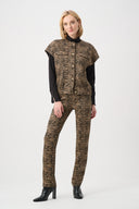 Joseph Ribkoff Abstract Jacquard Knit Pull-On Pants Style 263227