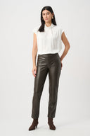 Joseph Ribkoff Bonded Leatherette Straight Pull-On Pants Style 263232