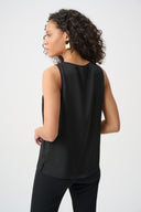 Joseph Ribkoff Satin Sleeveless V-Neck Top Style 263235