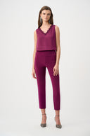Joseph Ribkoff Satin Sleeveless V-Neck Top Style 263235