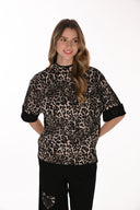 Frank Lyman Animal Print Casual Top Style 263276