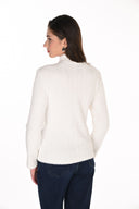 Frank Lyman Feather Yarn Mock Neck Sweater Style 263355
