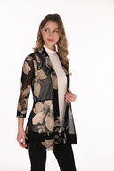 Frank Lyman Floral Print Open-front Top Style 263438
