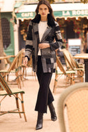 Frank Lyman Geometric Open-Front Casual Jacket Style 263459