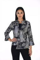 Frank Lyman Floral & Animal Print Flare-Sleeve Jacket Style 263468
