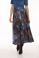 Frank Lyman Abstract Floral Print A-line Skirt Style 263478