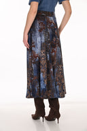 Frank Lyman Abstract Floral Print A-line Skirt Style 263478