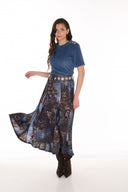 Frank Lyman Abstract Floral Print A-line Skirt Style 263478