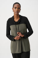 Joseph Ribkoff Color Block Funnel-Neck Tunic Style 263618