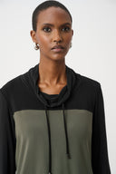 Joseph Ribkoff Color Block Funnel-Neck Tunic Style 263618