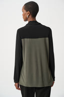 Joseph Ribkoff Color Block Funnel-Neck Tunic Style 263618
