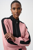 Joseph Ribkoff Color Block Funnel-Neck Jacket Style 263621