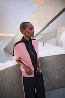 Joseph Ribkoff Color Block Funnel-Neck Jacket Style 263621