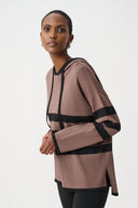 Joseph Ribkoff Striped Hooded Sweater Style 263626