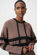 Joseph Ribkoff Striped Hooded Sweater Style 263626