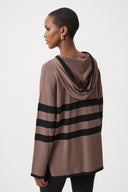 Joseph Ribkoff Striped Hooded Sweater Style 263626