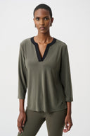 Joseph Ribkoff Color Block Straight Top Style 263629