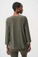 Joseph Ribkoff Color Block Straight Top Style 263629