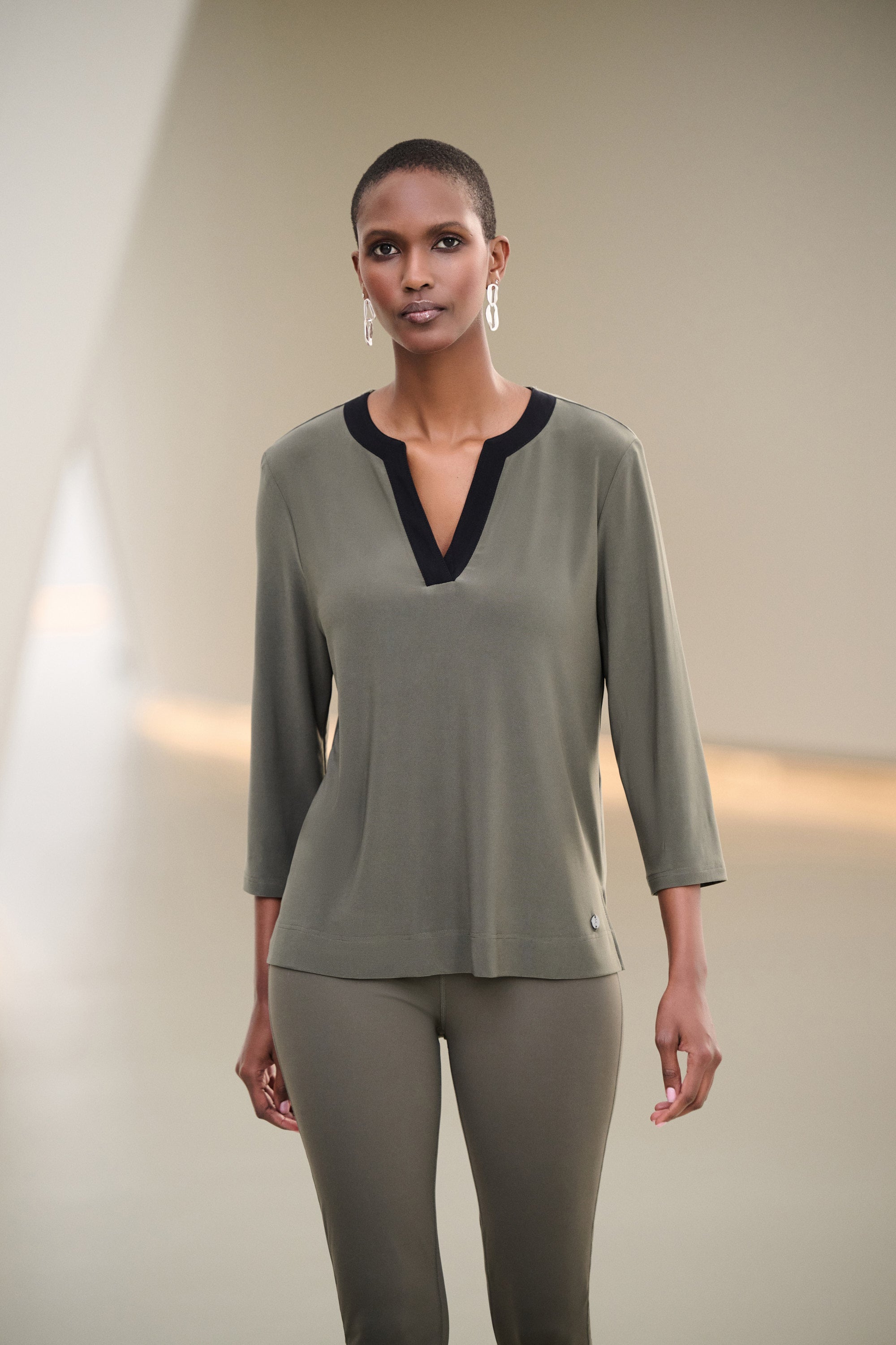 Joseph Ribkoff Color Block Straight Top Style 263629 – Luxetire