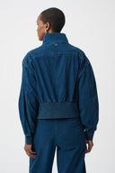 Joseph Ribkoff Denim Funnel-Neck Bomber Jacket Style 263634