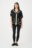 Joseph Ribkoff Short Sleeve Hooded Boxy Jacket Style 263639