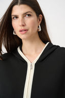Joseph Ribkoff Short Sleeve Hooded Boxy Jacket Style 263639