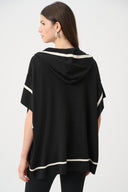 Joseph Ribkoff Short Sleeve Hooded Boxy Jacket Style 263639