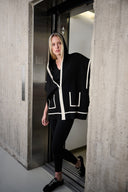 Joseph Ribkoff Short Sleeve Hooded Boxy Jacket Style 263639