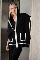 Joseph Ribkoff Short Sleeve Hooded Boxy Jacket Style 263639