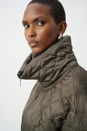 Joseph Ribkoff Quilted Nylon Shawl-Neck Boxy Vest Style 263643
