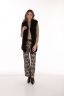 Frank Lyman Leopard Print Wide-Leg Jeans Style 263703