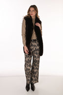 Frank Lyman Leopard Print Wide-Leg Jeans Style 263703