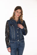 Frank Lyman Casual Denim Floral Jacket Style 263706