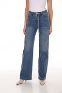 Frank Lyman Wide-leg Mid-rise Jeans Style 263708
