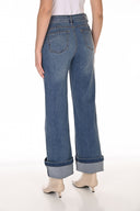 Frank Lyman Wide-leg Mid-rise Jeans Style 263708