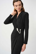 Joseph Ribkoff Signature Sheath Wrap Dress Style 263709