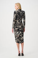Joseph Ribkoff Animal Print Sheath Wrap Dress Style 263710