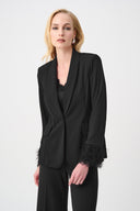 Joseph Ribkoff Signature Fitted Blazer With Fringe Style 263714
