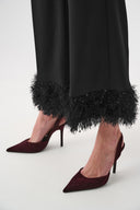 Joseph Ribkoff Signature Wide Leg Pants With Fringe Style 263715