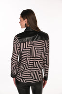 Frank Lyman Geometric Stripe Button-Down Shirt Style 263715