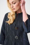 Joseph Ribkoff Signature Foil-Textured Trapeze Jacket Style 263725